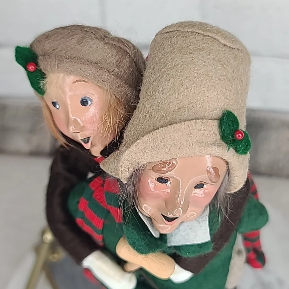 Byers' Choice Caroler '91 & '93 Bob Cratchit/Tiny Tim From 